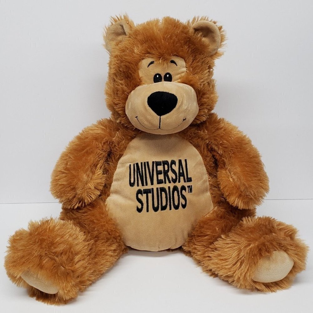 Universal Studios 17" Brown Tan Teddy Bear Seated Plush